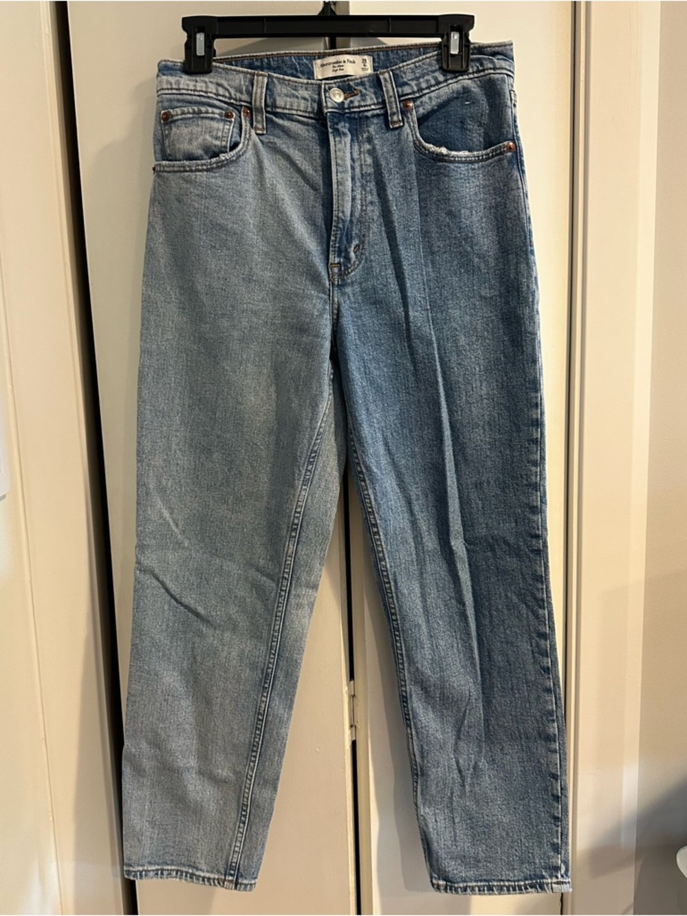 Abercrombie & Fitch Light Blue High-Rise Mom Jeans